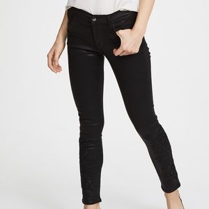 J Brand Coated Black Super Skinny Jean